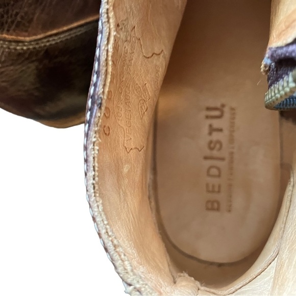 Bed Stu Leather Dipper Ankle Bootie Rust Fringe Size 6 - Picture 5 of 10